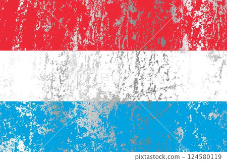 Luxembourg flag with grunge effect. Luxembourg flag with grunge effect. 124580119
