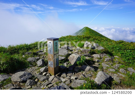 Summit sign of Mt. Nishiasahi 124580200