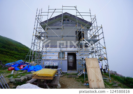 Oasahi hut under renovation Oasahi hut under renovation 124580816