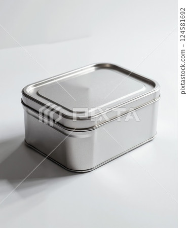 Minimalist metal storage tin box for home organization and kitchen essentials 124581692