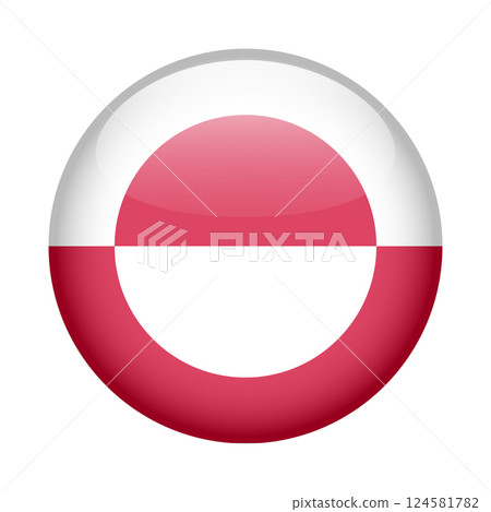 flag of Greenland, button round glossy icon flag of Greenland, button round glossy icon 124581782