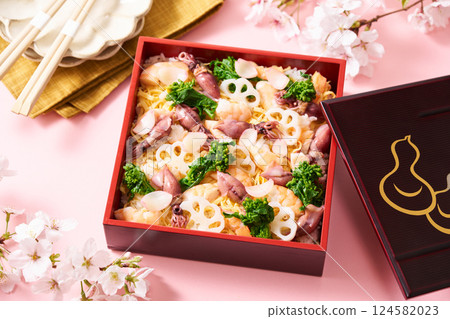Spring leaflet sushi 124582023