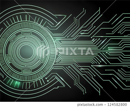Illustration material of base plate green 124582800