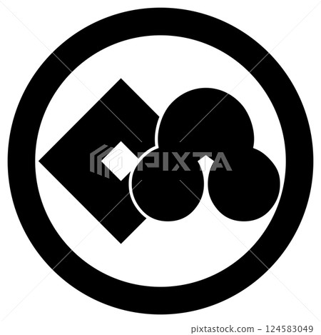 這是一個家族徽章。叫做「有拔釘孔的圓形沙洲」。 這是一個家族徽章。叫做「有拔釘孔的圓形沙洲」。 124583049