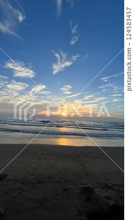 Sunset over the sea 124583457
