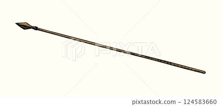 Vector drawing. Old big spear Vector drawing. Old big spear 124583660
