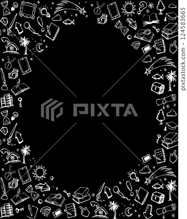 Vector background. Pattern of various icons 124583665