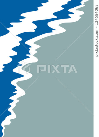 Vector drawing. Calm sea tide Vector drawing. Calm sea tide 124584065