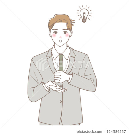 有想法的男性商人的例子 有想法的男性商人的例子 124584237