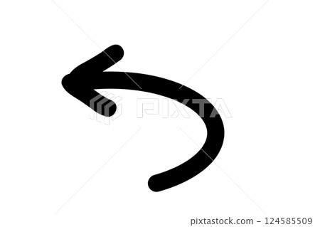 Simple hand-drawn redo arrow black vector Simple hand-drawn redo arrow black vector 124585509