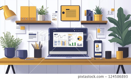 Stylish desk 124586893