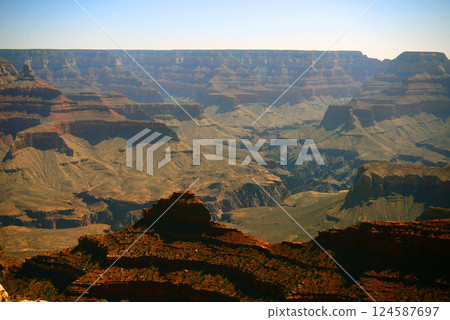 Hazy Sky Day At The Grand Canyon Arizona 124587697
