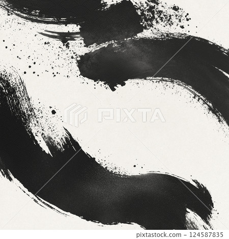 Japanese-style background material: Dynamic lines as if drawn with a brush Japanese-style background material: Dynamic lines as if drawn with a brush 124587835