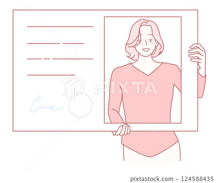 Person Holding a Document Frame that Features Blank Space Ready for Your Content 124588435