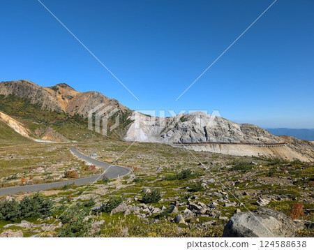 Bandai Azuma Skyline: The desolate mountain scenery near Jododaira 124588638