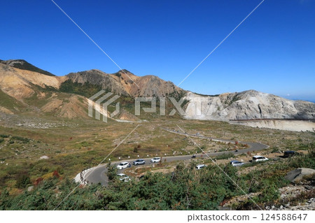 Bandai Azuma Skyline: The desolate mountain scenery near Jododaira 124588647