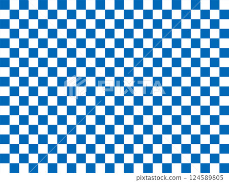 Blue checkered pattern Blue checkered pattern 124589805