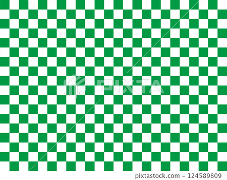 Green checkered pattern 124589809