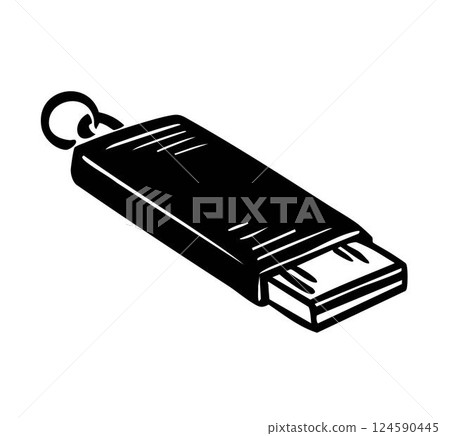 USB flash drive isolated on white background USB flash drive isolated on white background 124590445