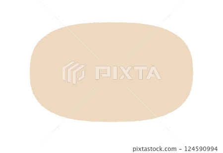 簡約時尚的手繪米色橢圓形-背景、框架、標籤和其他設計部分 124590994