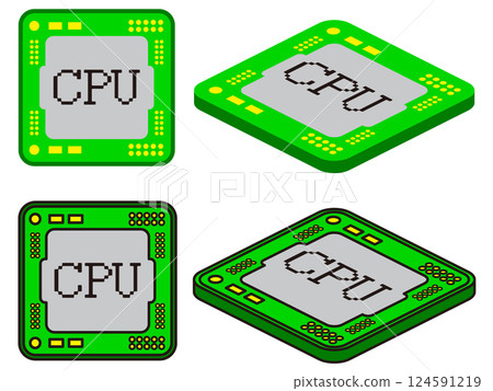 簡單 CPU 插圖素材集 2 124591219