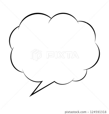 Simple speech bubble illustration - Fluffy 124591318