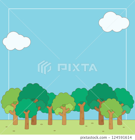 green summer wood background 1 124591614