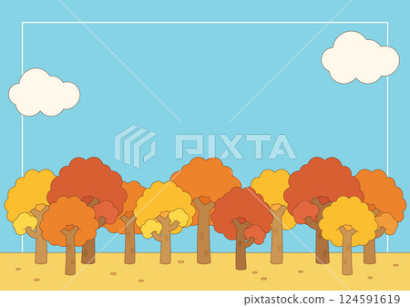 orange autumn wood background 2 124591619