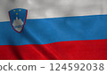 Slovenia national flag waving in the wind. 3d illustration 124592038