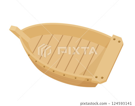 空船盛菜的插圖素材 124593141