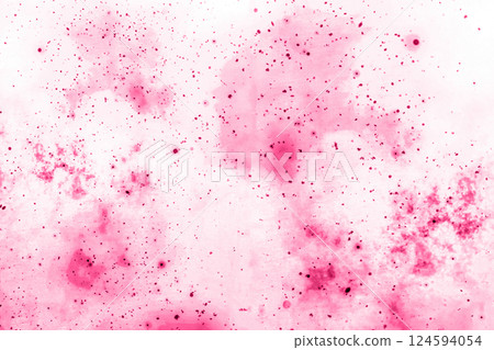 Abstract pink watercolor background with splashes and texture effects 124594054