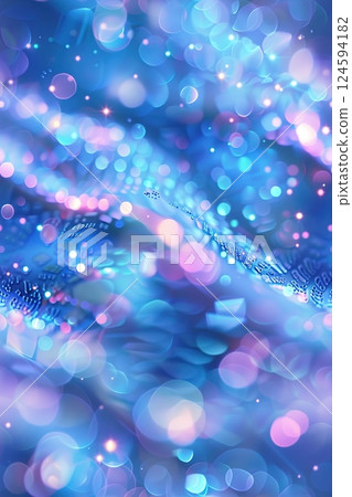 Vibrant digital lights creating an abstract and futuristic sparkling display 124594182