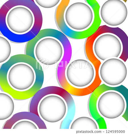 Round frames for text. hand drawing. Not AI, Vector illustration 124595000