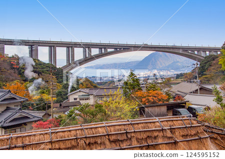 Beppu Asoban Onsen, Oita Expressway and Beppu Bay 124595152
