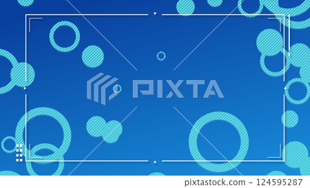 帶有條紋圓圈和直框的簡單背景-藍色 帶有條紋圓圈和直框的簡單背景-藍色 124595287