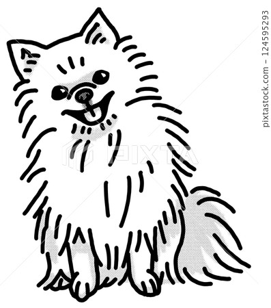 博美犬狗插圖 124595293