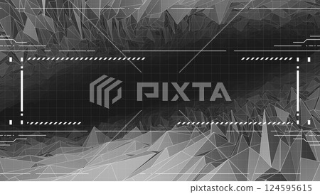 Cyberspace with polygon waves and borders - dark gray Cyberspace with polygon waves and borders - dark gray 124595615