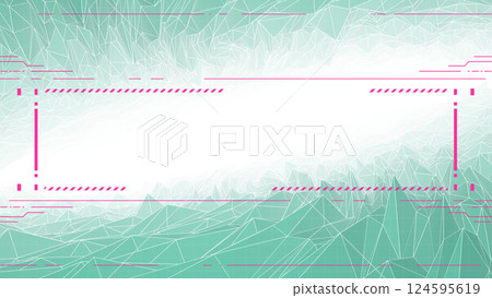 Cyberspace with polygon waves and borders - Light Green Cyberspace with polygon waves and borders - Light Green 124595619