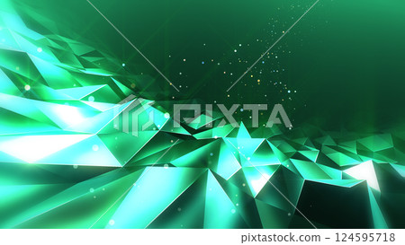Jewel-like polygon space - Emerald Jewel-like polygon space - Emerald 124595718