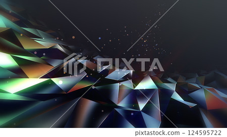 Jewel-like polygon space - Black Opal 124595722