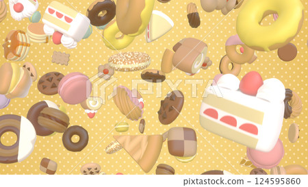 漂浮的糖果-點背景 漂浮的糖果-點背景 124595860