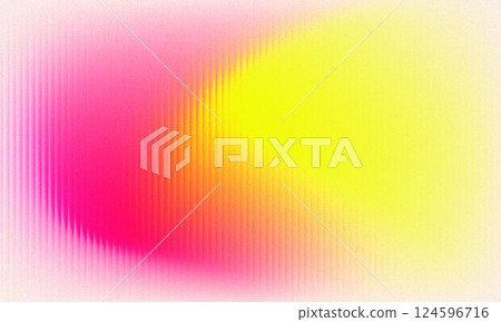 A digital abstract background featuring a soft gradient blend of pink and yellow with a wavy, reeded glass textured pattern and a modern aesthetic. . 124596716