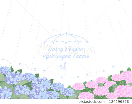 Rainy day hydrangea frame Rainy day hydrangea frame 124596858