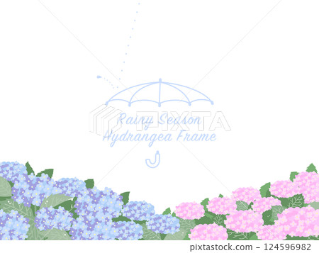 雨天繡球花框架 雨天繡球花框架 124596982