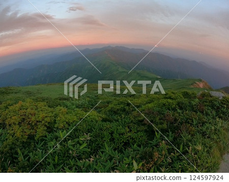 Sunset from the summit of Mt. Ito 124597924