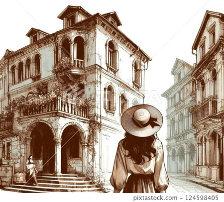 Historical streets of Europe 124598405