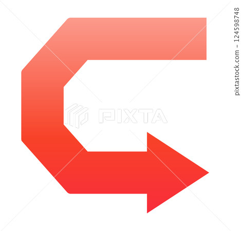 圖庫圖片: 帶有漸變的時尚箭頭，表達重複商務簡單 124598748