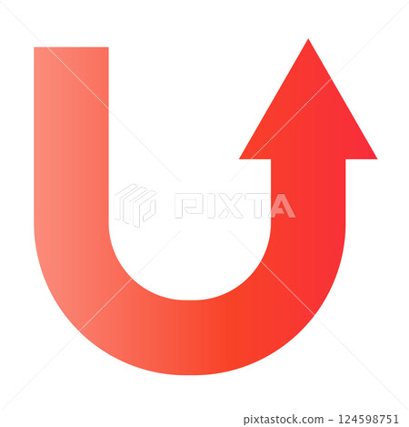 圖庫圖片: 帶有漸變的時尚箭頭，表達重複商務簡單 124598751