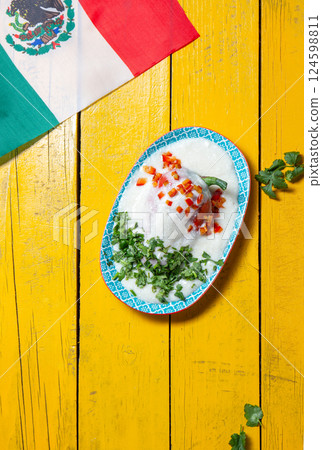 Chile a nogada mexican food for independence day 124598811