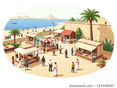 熱帶市場 124599047